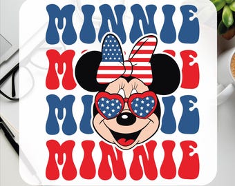 Mickey Minnie America Dtf, Mickey 4th Of July DTF, Patriotic Disney USA DTF, Mickey Minnie  Ready To Press, Happy 4th of July Dtf Transfer