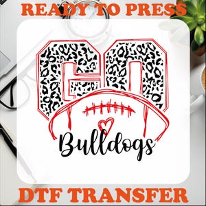 Leopard Bulldogs Football DTF - Gameday Heat Transfer