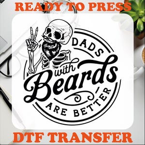 Dads With Beards DTF Transfer - Father's Day Heat Press Bild 2