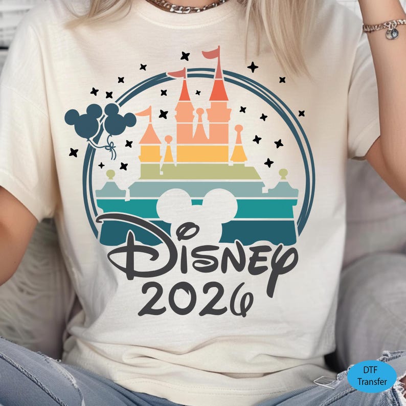 Disney 2025 Ready To Press, Disney Family Vacation DTF Transfer, Disney Castle Heat Press Transfer, Disney Transfers, Disney Castle 2025 Dtf image 15