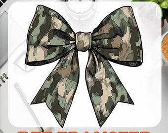 Camo Bow DTF Transfer: Duck Hunting Iron-On Apparel