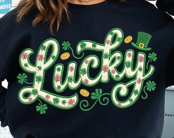 Lucky St Patrick's Day DTF Transfer, Ready To Press Heat Transfer