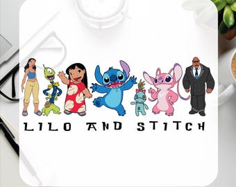 Lilo and Stitch DTF Heat Transfer, Ready to Press