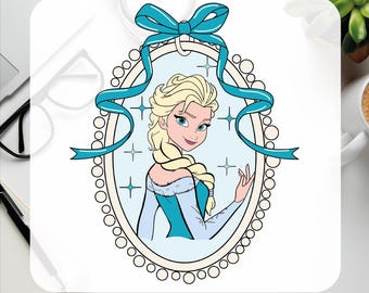 Disney Princess Elsa DTF Heat Transfer, Ready To Press