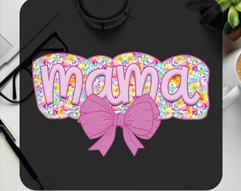 Floral Mama Coquette Bow DTF Transfer - Mother's Day Heat Press