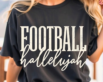 Football Hallelujah DTF Transfer, Christian Football Ready To Press Heat Transfer