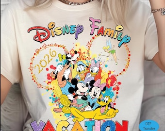 Disney Family Vacation 2026 Ready To Press, Disney Trip Dtf,  Disney Family Vacation DTF Transfer, Heat Press Transfer, Direct To Film