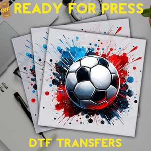 Watercolor Soccer Ball DTF Transfer: Ready To Press