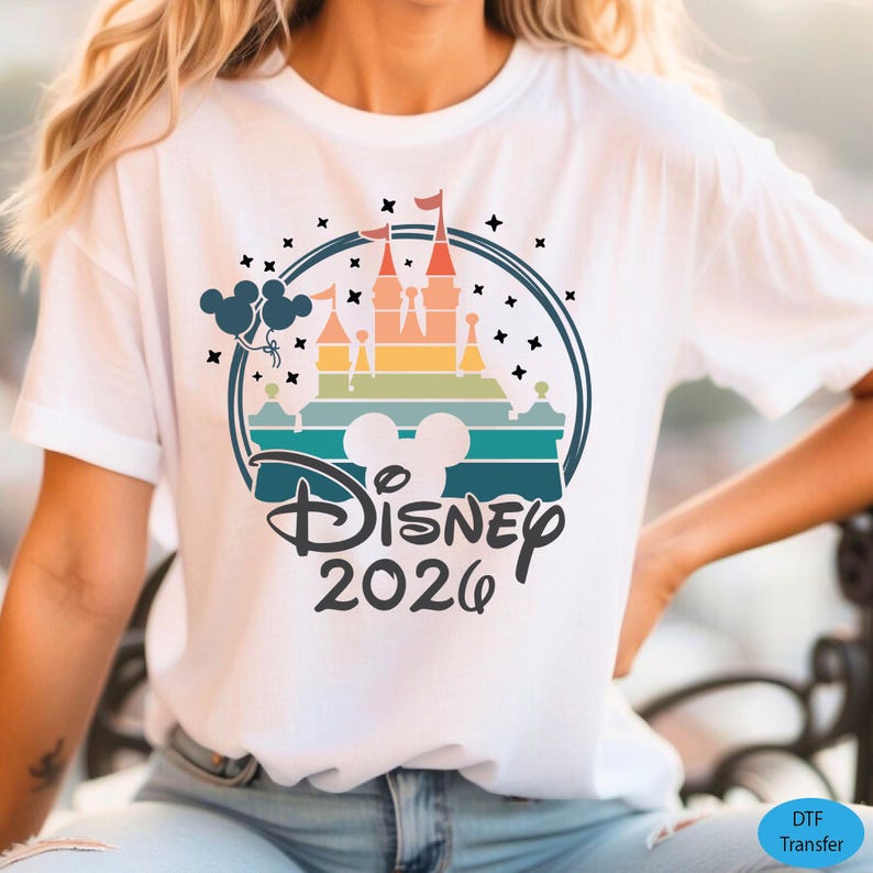 Disney 2025 Ready To Press, Disney Family Vacation DTF Transfer, Disney Castle Heat Press Transfer, Disney Transfers, Disney Castle 2025 Dtf image 4