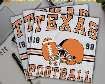 Vintage Texas Football DTF Transfer, Retro Aesthetic