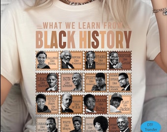 Black History Heat Press, What We Learn From Black History Month DTF Transfer:Afro American Ready To Press