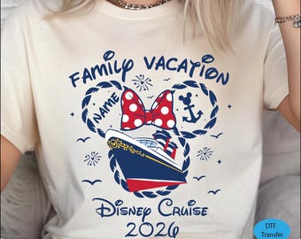 CUSTOM Disney Cruise 2026 Family Vacation DTF Heat Transfer