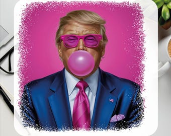 Trump Pink Glasses DTF Heat Transfer: Ready to Press Design