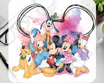 Disney Friends DTF Transfer, Family Vacation, Ready To Press