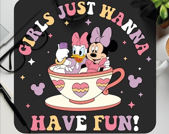 Girls Just Wanna Have Fun DTF Transfer: Minnie & Daisy