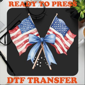 American Flag DTF Transfer: Distressed USA Clipart, Ready To Press
