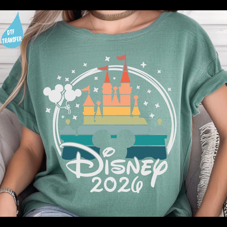 Disney 2025 Ready To Press, Disney Family Vacation DTF Transfer, Disney Castle Heat Press Transfer, Disney Transfers, Disney Castle 2025 Dtf image 10