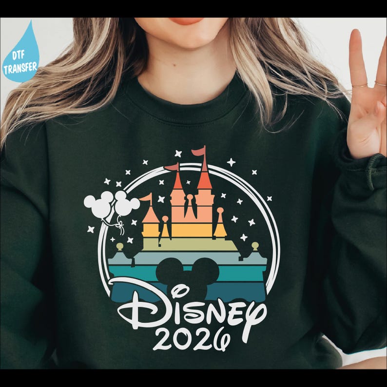 Disney 2025 Ready To Press, Disney Family Vacation DTF Transfer, Disney Castle Heat Press Transfer, Disney Transfers, Disney Castle 2025 Dtf image 5