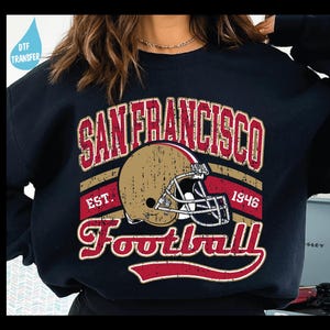 San Francisco Football DTF: Vintage Style Heat Transfer