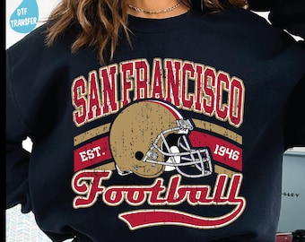 San Francisco Football DTF: Vintage Style Heat Transfer