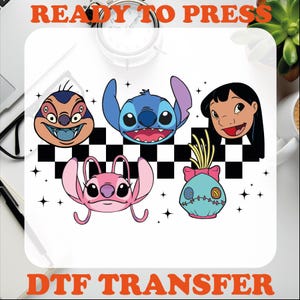 Lilo And Stitch DTF Transfer, Ohana Heat Press, Disney Dtf Transfers, Disney Designs, Disney Stitch Dtf Transfer, Lilo & Stitch Movie 2025