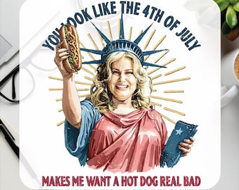 Funny 4th of July Jennifer Coolidge DTF Transfer, Heat Press