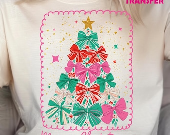 Merry Christmas Dtf, Coquette Christmas Ready To Press, Preppy Xmas Dtf, Christmas 2025 Dtf Transfer, Xmas Dtf, Trendy Christmas Dtf