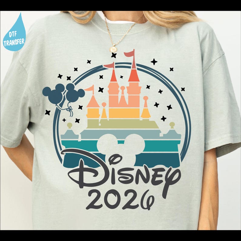 Disney 2025 Ready To Press, Disney Family Vacation DTF Transfer, Disney Castle Heat Press Transfer, Disney Transfers, Disney Castle 2025 Dtf image 14