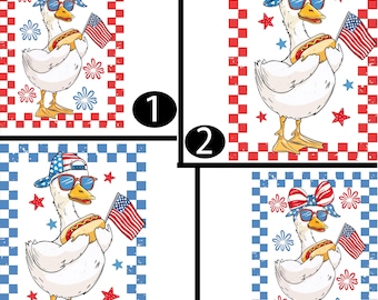 4th of July Duck DTF Transfer: Patriotic Heat Press for Family Hoodies