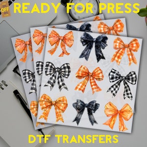 Halloween Bows Ready To Press, Halloween Dtf, Spooky Dtf, Halloween Time Dtf, Direct To Film, On Holiday Like A Ghost Direct To Film, Spooky