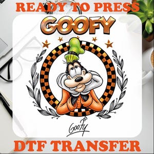 Goofy DTF Transfer, Disney Goofy Ready To Press, Disneyland DTF Print, High Quality, Mickey And Friends Heat Transfer, Iron On Transfer