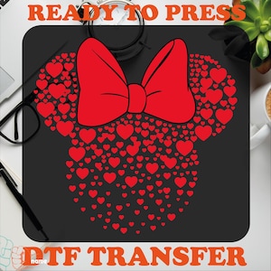Mickey and Minnie Valentine 2025 Ready To Press, Disney Valentine&#39;s Day Dtf Transfer, Mickey And Minnie  Dtf, Mickey Minnie Love Heat Press