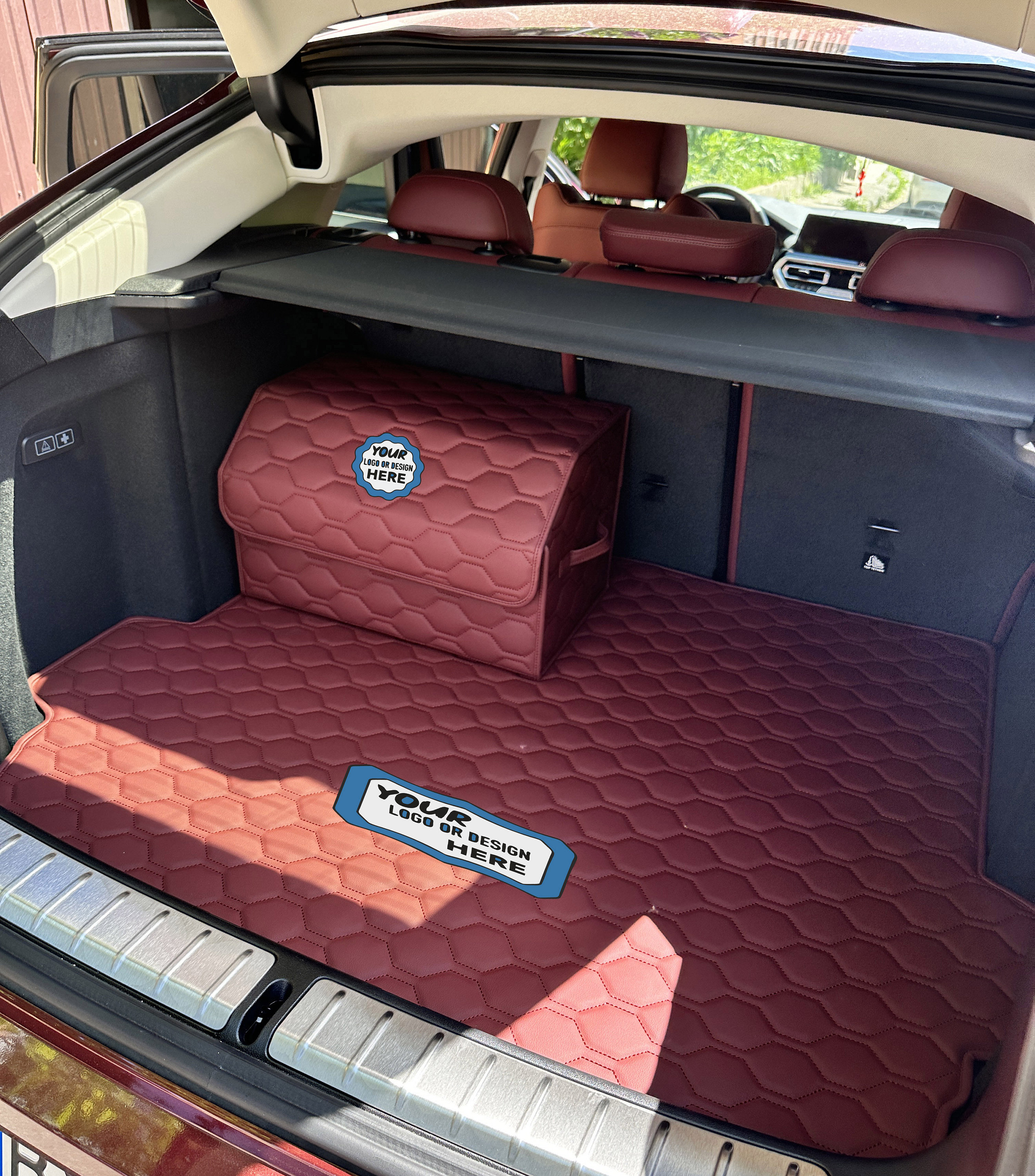 Auto Trunk Organizer, Opvouwbare lederen Auto Trunk Opslag Organizer