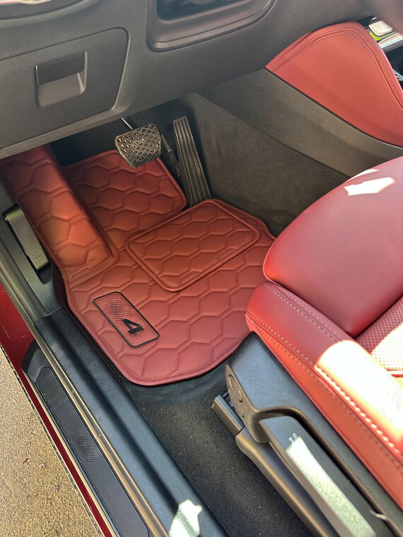 Leather car mats custom discount