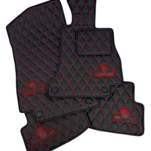 Car Mats Custom Set – Leather Car Floor Mats - Auto Mats Custom Fit for All Car Models - Personalized Handmade Interior Set