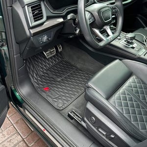 Car Floor Mats For Audi S Line SQ5 A1-A3-A4-A5-A6-A7-A8-Q3-Q5-Q7-RS5-RS7-S3-S4-S5-S6-S7-TT - Luxury Car Mats For All Cars - Leather Car Mats