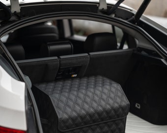 Custom Car Organizer - Trunk Organizer - Car Storage - Heavy Duty Handmade Leather Organizer - Storage for Car Accessories