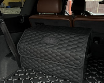 BMW M用カスタムレザーカートランクオーガナイザー – ハンドメイドカーゴ収納ボックス