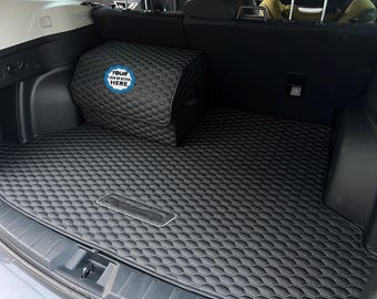Custom Car Trunk Organizer – Personalized Leather Storage Box, Handmade Vehicle Cargo Organizer