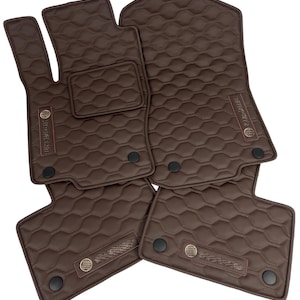 Custom Car Mats – Leather Car Floor Mats - Handmade Personalized Custom Fit for All Models