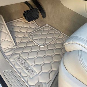 Custom Car Floor Mats - Leather Car Mats For All Models - Handmade Car Mats - Automotive Decor