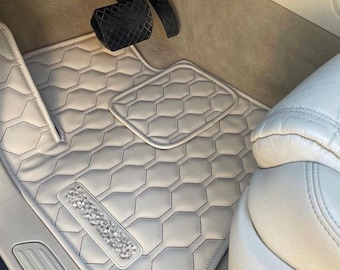 Custom Car Floor Mats - Leather Car Mats For All Models - Handmade Car Mats - Automotive Decor