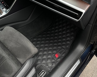 Car Floor Mats For Audi A1-A3-A4-A5-A6-A7-A8-S-RS-Q Series - Custom Car Floor Mats - Luxury Car Mats For All Cars - Leather Car Mats Set