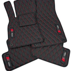 Car Floor Mats For Audi S Line A1-A3-A4-A5-A6-A7-A8-S-RS-Q Series - Custom Car Floor Mats - Luxury Car Mats For All Cars - Leather Car Mats