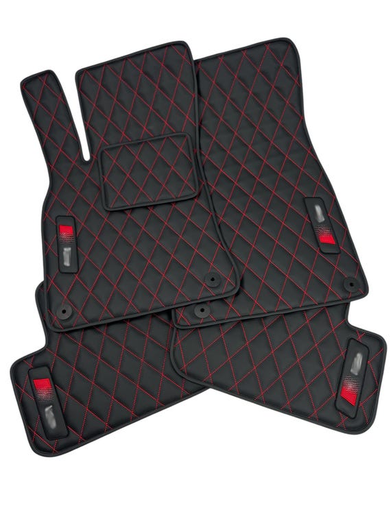 Car Floor Mats For Audi S Line A1-A3-A4-A5-A6-A7-A8-S-RS-Q Series - Custom Car Floor Mats - Luxury Car Mats For All Cars - Leather Car Mats