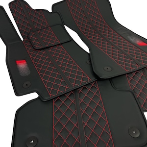 Custom Car Floor Mats – Leather Car Mats Luxury - Personalized Interior Accessories for All Car Models - Premium Auto Mats Set