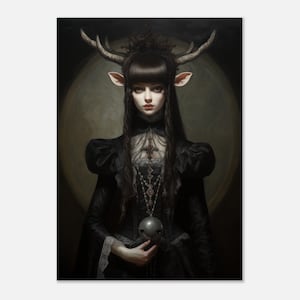 Girl, Fantasy, Victorian, Gothic, Dark, Creepy, Painting, Art, Print, Poster