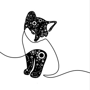 Cat Digital art prints,Abstract digital art,digital art download,Digital illustrations,Minimalist art,wallart,Digital portraits