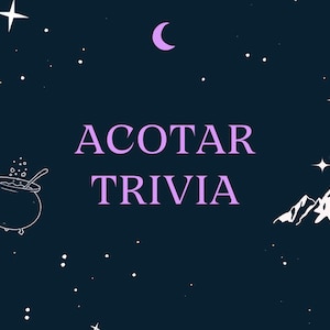 ACOTAR Trivia | Gesellschaftsspiel | Digitaler Download | Druckbar