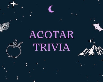 ACOTAR Trivia | Party Game | Digital Download | Printable